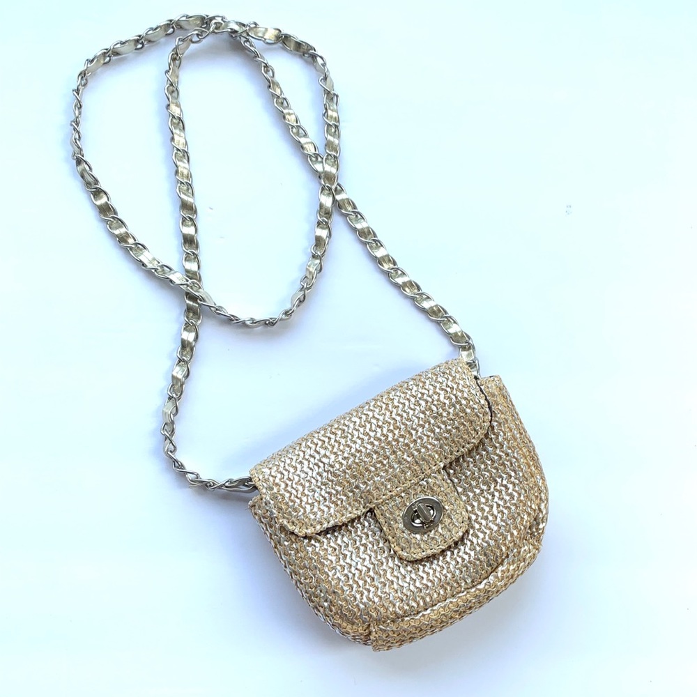 MUCHE ET MUCHETTE Silver Straw Woven Bag